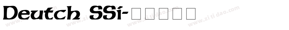 Deutch SSi字体转换